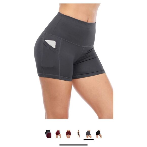 CADMUS High Waist Athletic Shorts for Womens Yoga Fitness Running Shorts with De - Picture 5 of 6